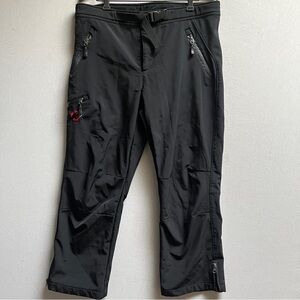 Mammut Dry-Tech black ski winter snow fleece lined pants Sz XL/ 34”